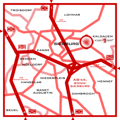 Abbildung vom Stadtplan Kaldauen